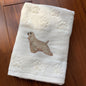 Decorative Dog Embroidered Bath Towel