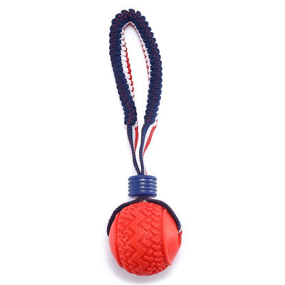 Sturdy Dog Teething Ball with Rope