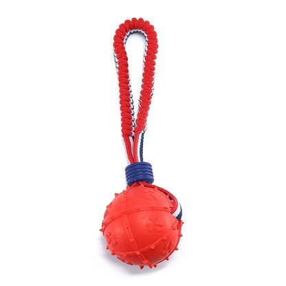 Sturdy Dog Teething Ball with Rope