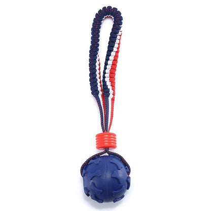 Sturdy Dog Teething Ball with Rope