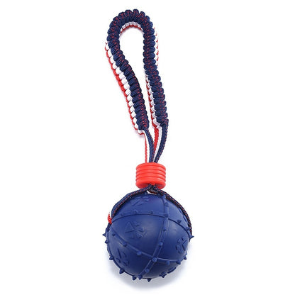 Sturdy Dog Teething Ball with Rope